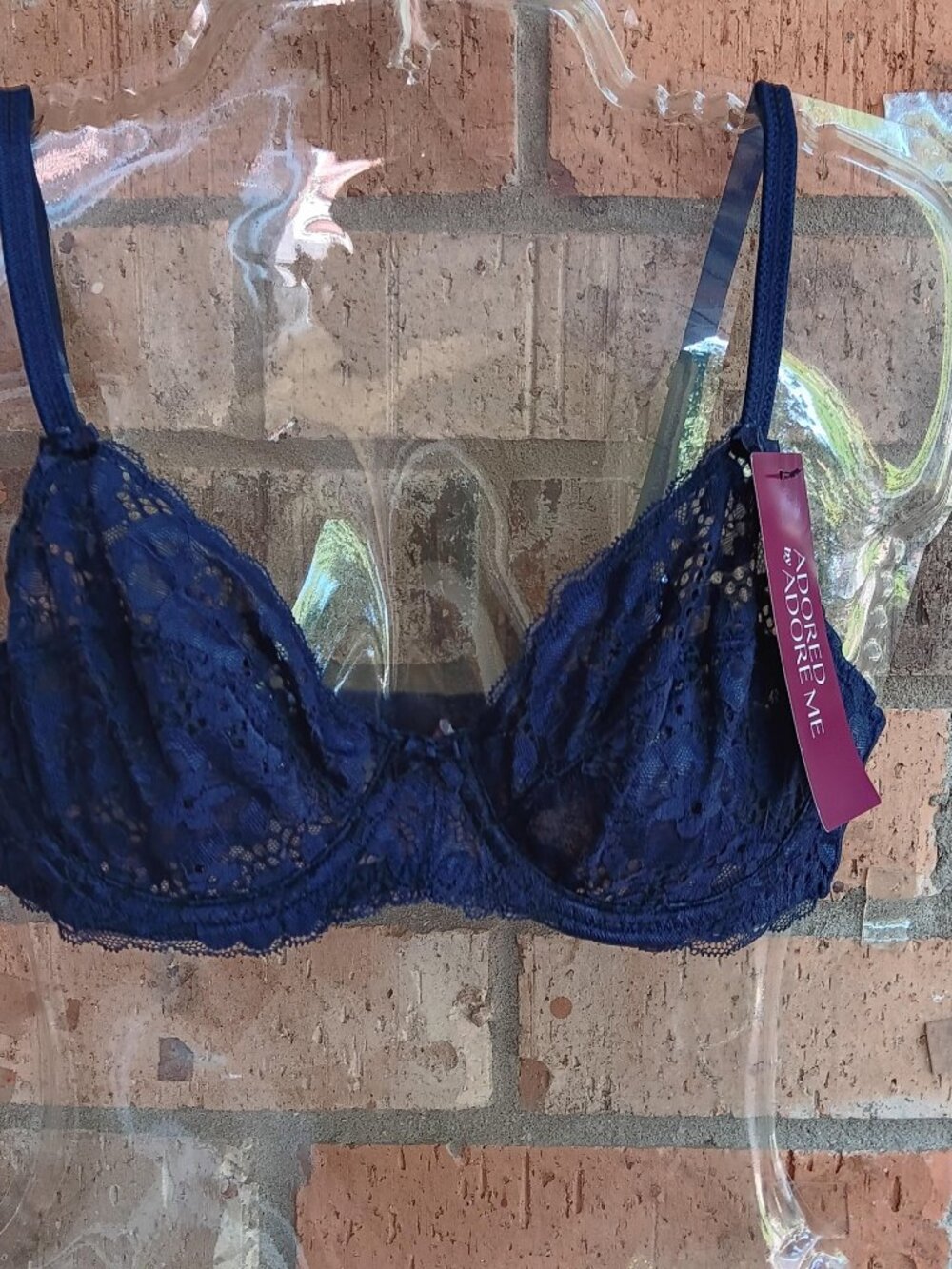 Adored by Adore Me Bra Floral Lace Unlined Underwire Bra Size 34B